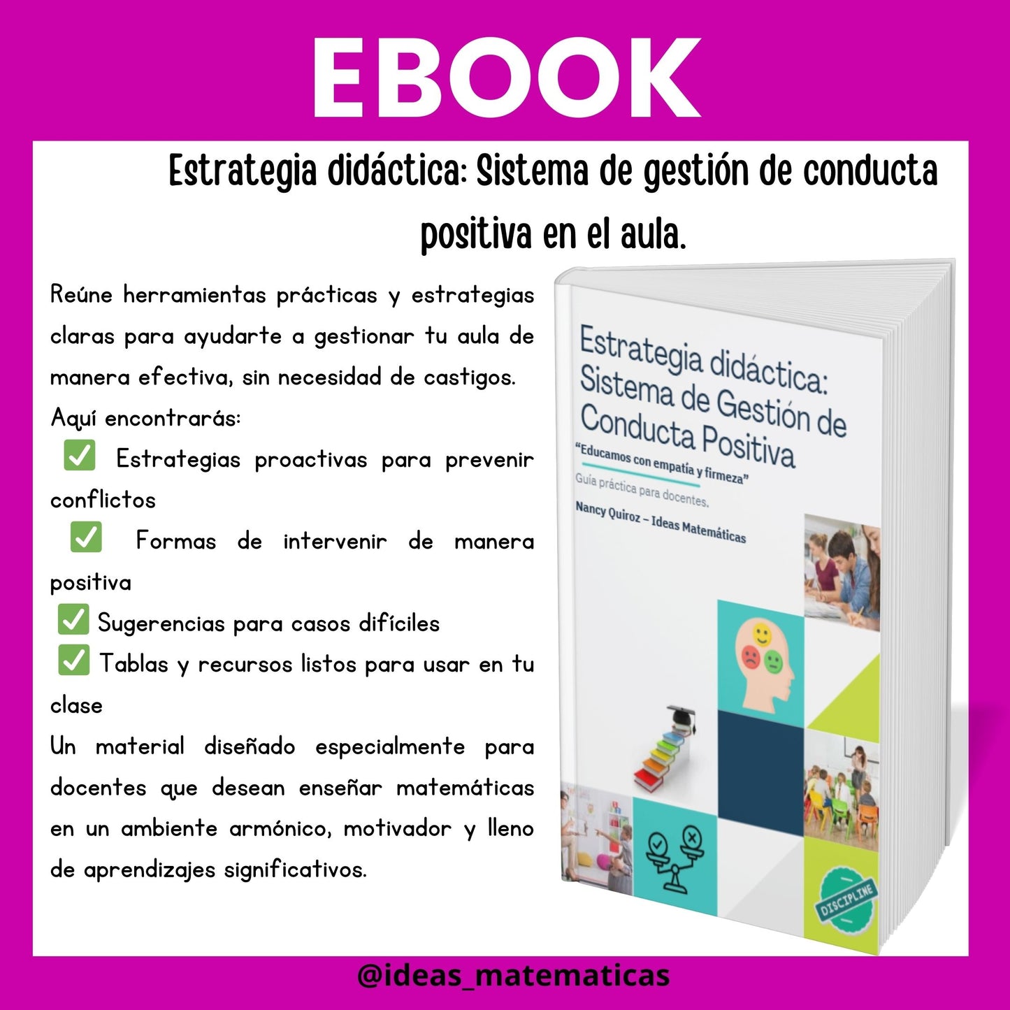 ESTRATEGIA DIDÁCTICA: SISTEMA DE GESTIÓN DE CONDUCTA POSITIVA