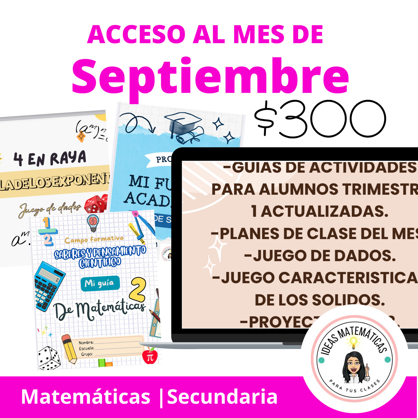Paquete del Mes de Septiembre: Matemáticas Secundaria.