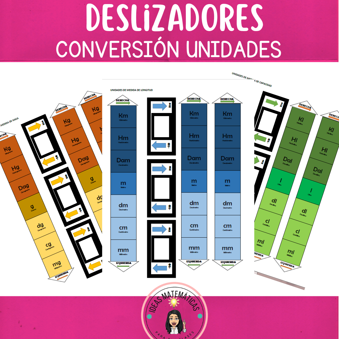 DESLIZADORES PARA CONVERSIÓN DE UNIDADES