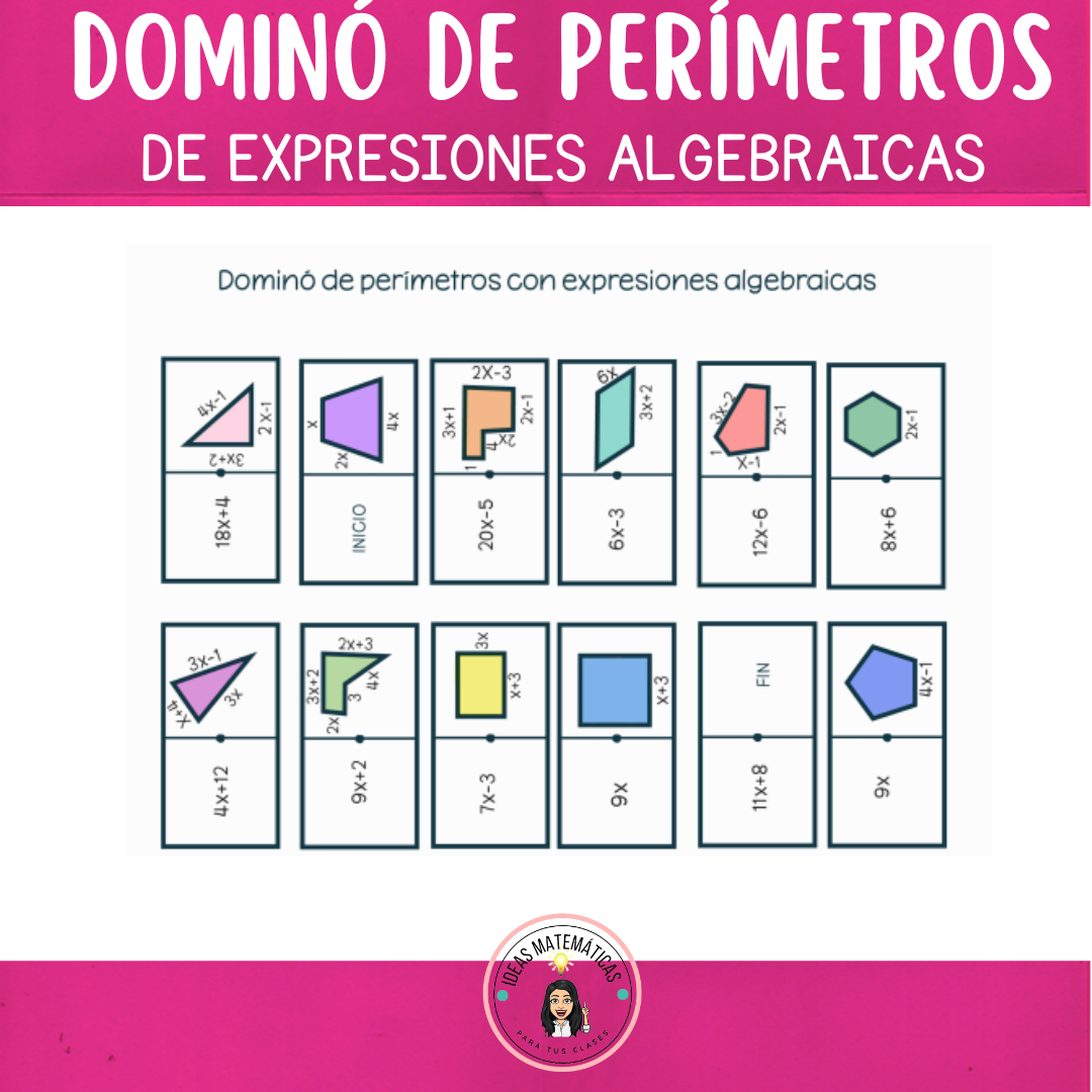 DOMINÓ DE PERÍMETROS DE EXPRESIONES ALGEBRAICAS