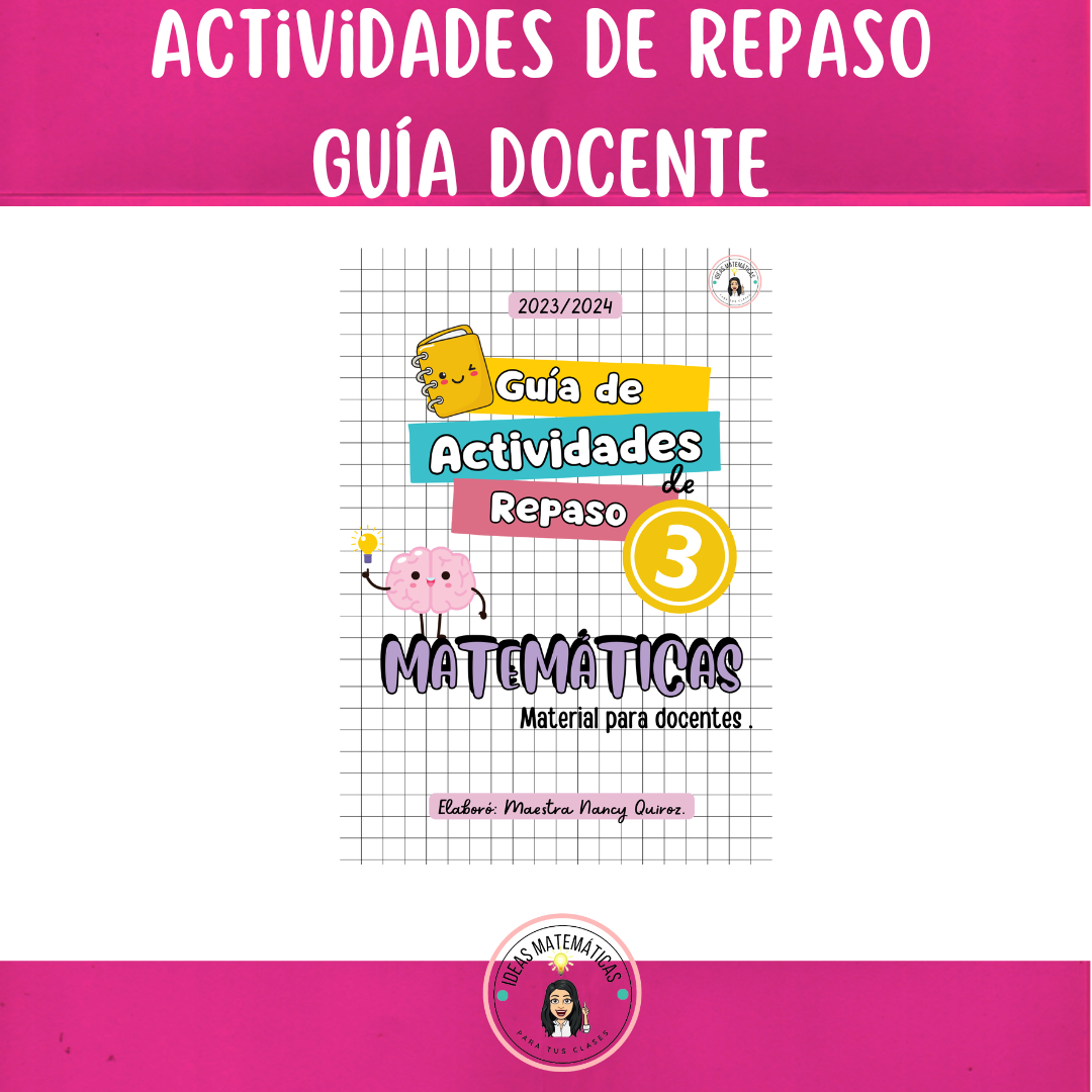 GUÍA DE REPASO TERCER GRADO