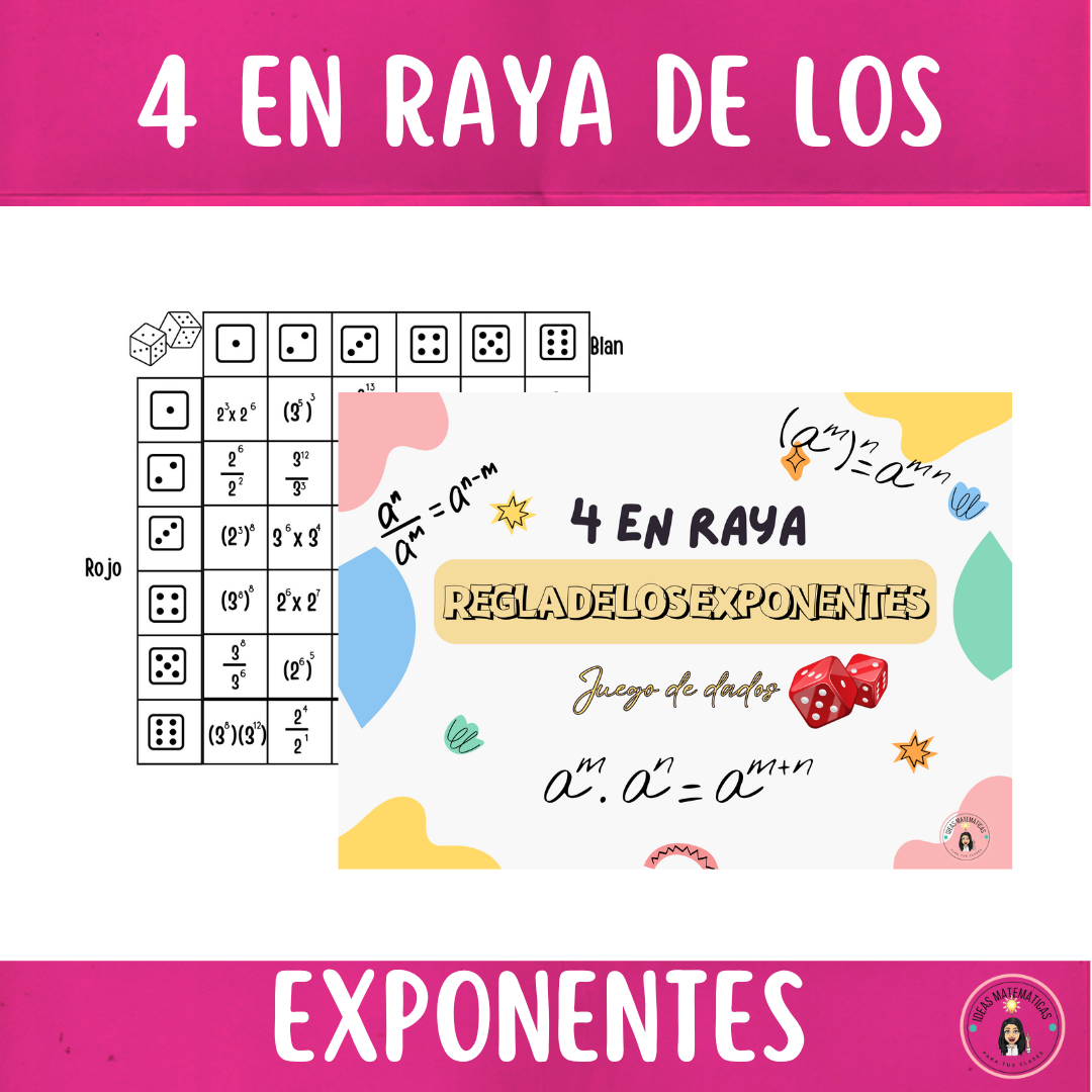 JUEGO DE TABLERO: 4 EN RAYA DE LOS EXPONENTES