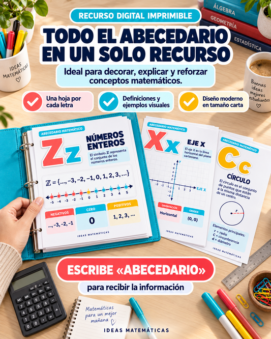 Abecedario Matemático · Recurso imprimible
