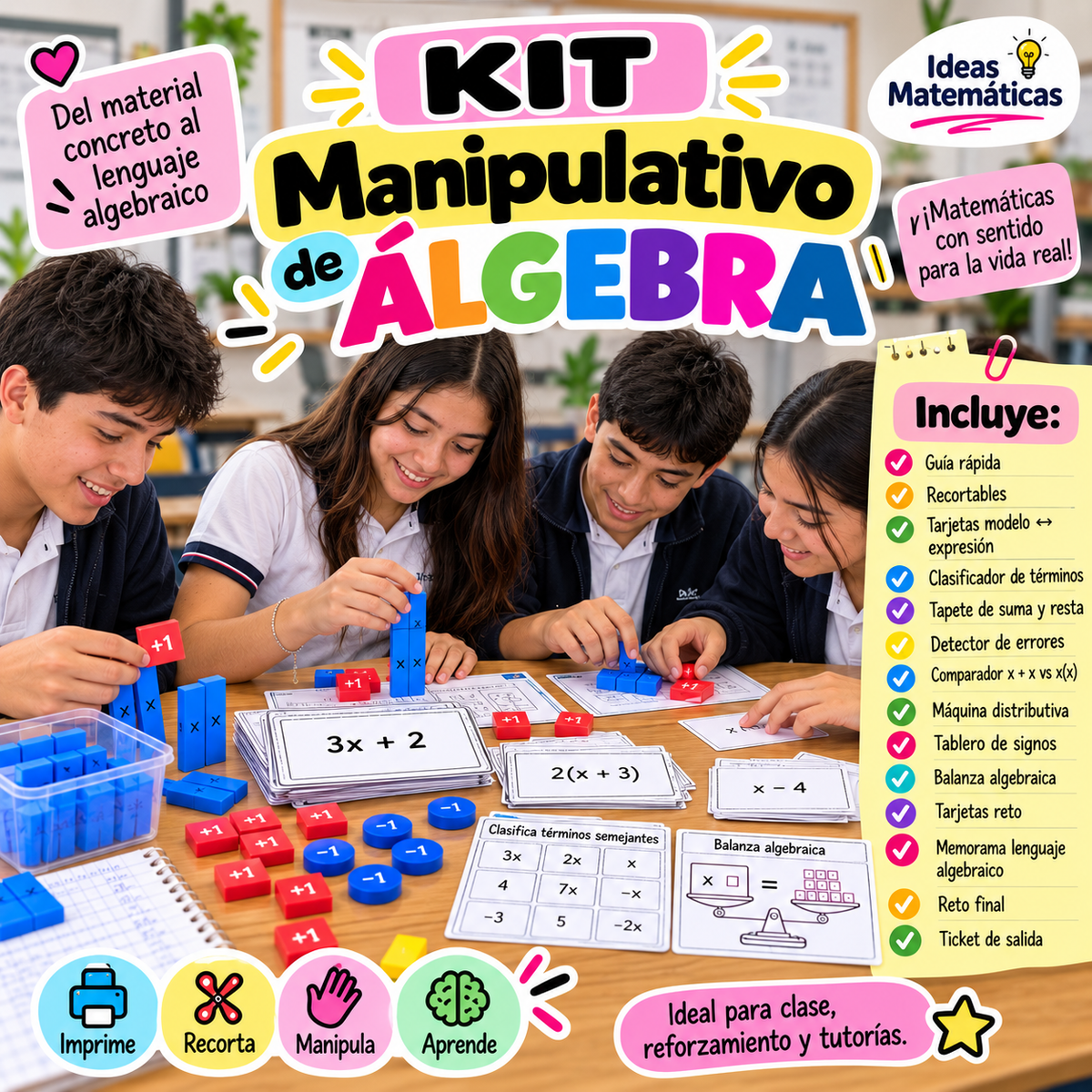 Kit Manipulativo de Álgebra