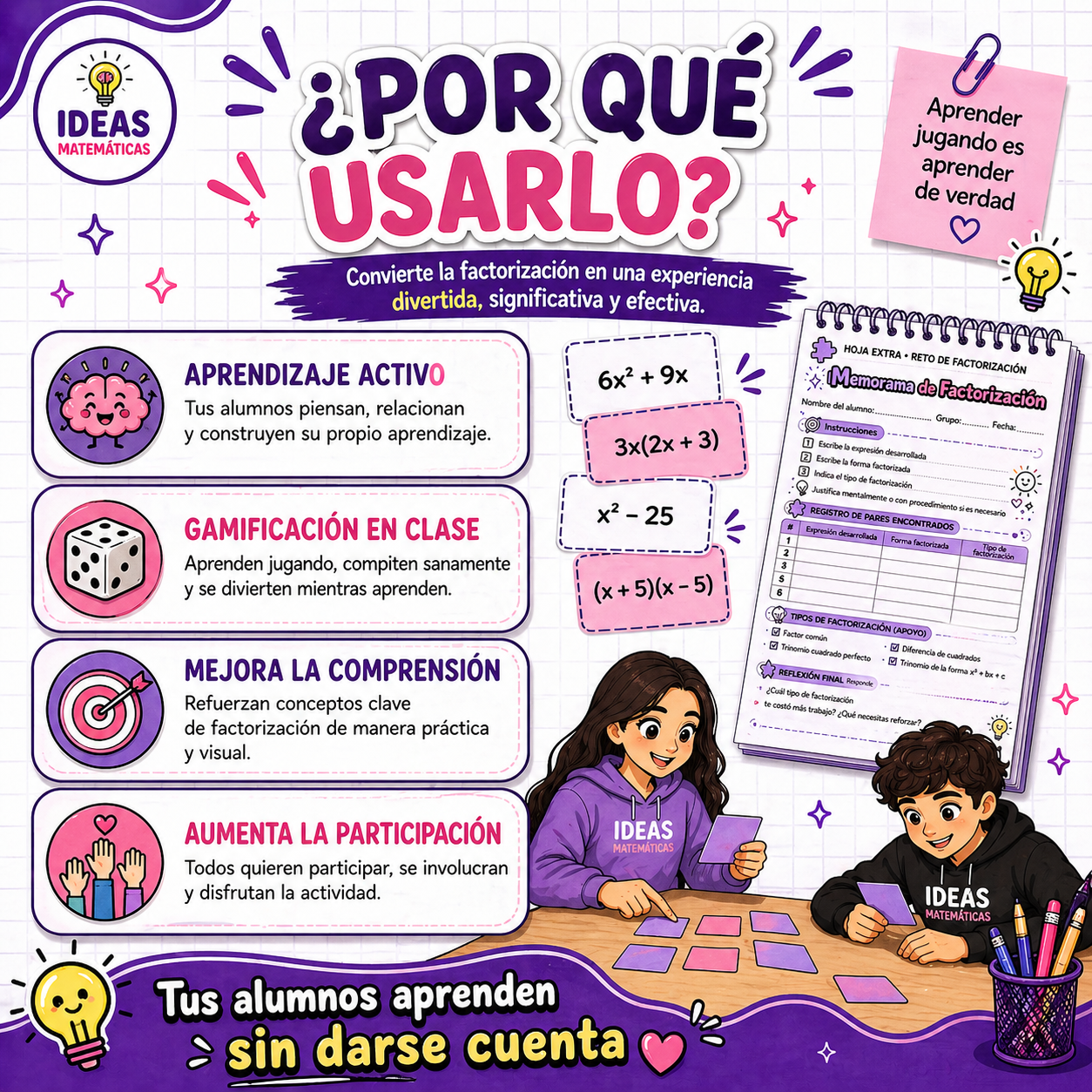 MEMORAMA DE FACTORIZACIÓN