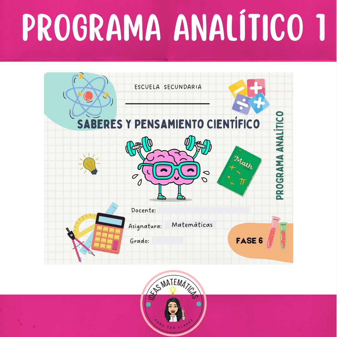 PROGRAMA ANALÍTICO MATEMÁTICAS 1 25-26