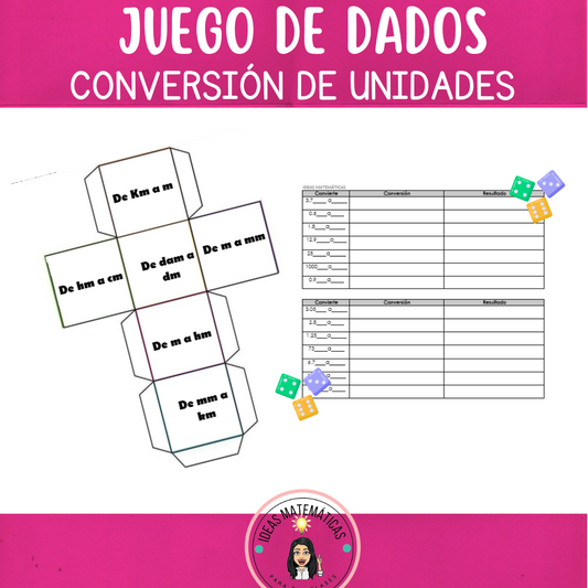 JUEGO DE DADOS CONVERSIÓN DE UNIDADES