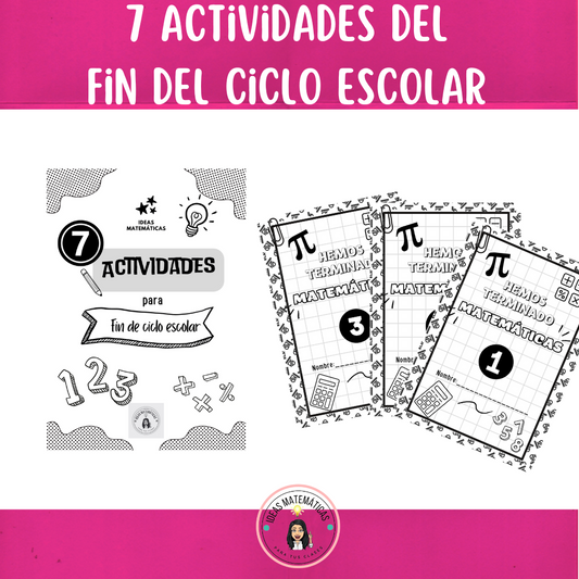 7 ACTIVIDADES PARA EL FIN DEL CICLO ESCOLAR.