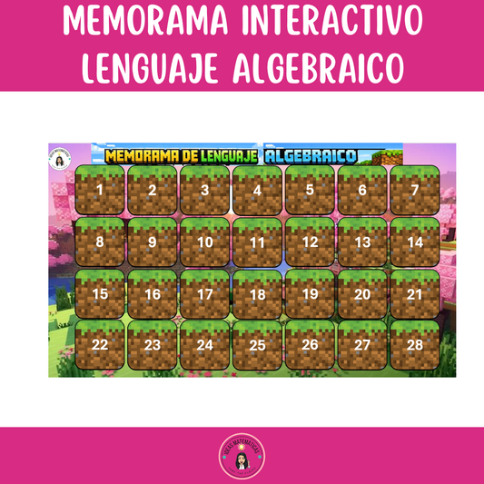 Memorama Interactivo de Lenguaje Algebraico
